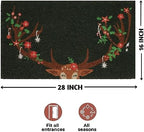 Folkulture Christmas Door Mat Outdoor, Eco Friendly Christmas Door Mats for Front Door, 28 X 16 Inch Welcome Matt or Doormat for Home Entrance, Durable & Anti Slip Coir Door Mats (Reindeer) - Image 2