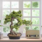 Artificial Bonsai Plant, Large Faux Juniper Plants 20 inch, Faux Potted Pine Plants Indoor Decor for Office Desk Home Table, Greenery Desktop Bonsai Tree for Room Decorations, Tall 20" - Image 4