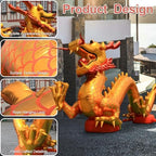 Inflatable Dragon Large Long Inflatable Dragon Decoration Outdoor Chinese New Year Decorations for Party Indoor Outdoor Christmas Garden Yard Decor(1pcs,8M) - Image 5