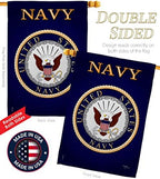 Navy House Flag - Pack Armed Forces USN Seabee United State American Military Veteran Retire Official Support Our Troops - Decoration Banner Small Garden Yard Gift Double-Sided Made in USA 28 X 40 - Image 3