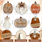 Moucuny Set of 6 Outdoor Fall Decoration for Home Porch, Farmhouse Pumpkin - Image 3