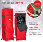 HOLDN' STORAGE Rolling Christmas Storage Bag - Fits Up to 12 Feet Artificial Trees, Heavy Duty 600D Extra Large Garland and Tree Bag With Wheels - Image 3