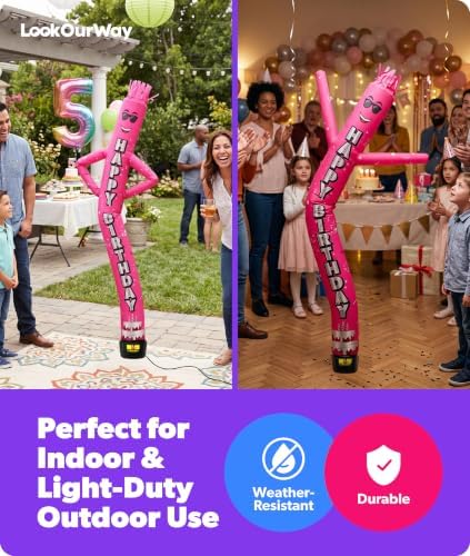 LookOurWay 6ft Original Air Dancer Set | Blower included | Birthday Pink - Image 2