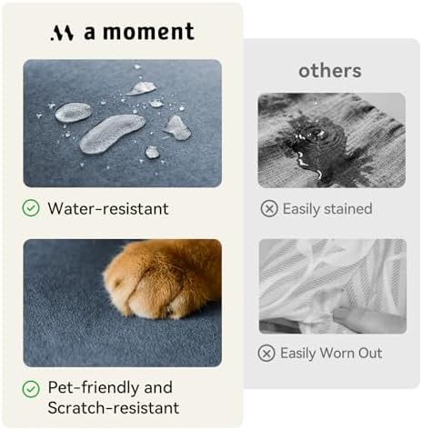 a moment Waterproof Throw Pillow Covers Set of 4,18x18 Inch Outdoor Stain Resistant Pet Friendly Pillowcases Cushion Covers for Patio Sofa and Living Room,Coastal Mist - Image 5
