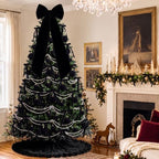 Riceshoot 63 Pcs Black Velvet Christmas Tree Decorations Set - Image 5