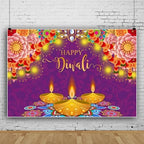 Happy Diwali Backdrop Diwali Party Decorations Deepavali 10x6.5ft - Image 4