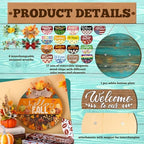 Vicenpal 22 Pcs Interchangeable Welcome Sign Front Door, 17 Magnetic Icon - Image 4