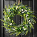 26" Artificial Greenery Wreath for Front Door All Season Boxwood Wreaths by Unknown