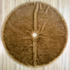 Huntsman High-Pile Faux Fur Christmas Tree Skirt with Hidden Slide Clasp Closure and Durable Microfiber Backing (Bronze, 72-Inch) - Image 3