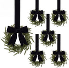6 Pcs Christmas Black Wreaths Kitchen Cabinet Decorations by Luinabio