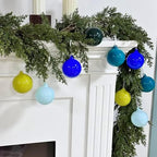 FoldTier 9pcs 3" Colorful Glass Ball Christmas Tree Ornament, Cool Color by FoldTier