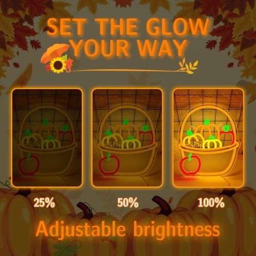 Thanksgiving Harvest Basket Neon Sign for Wall Decor Fall Led Neon Light - Image 5