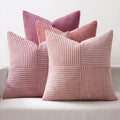 MIULEE Aesthetic Pink Throw Pillow Covers 18x18 Inch Set of 4 Spring Decorative Coquette Cushion Cases Cute Gradient Pillow Cases Corduroy Home Decor for Couch Sofa Living Room Bed Valentine Decor by MIULEE