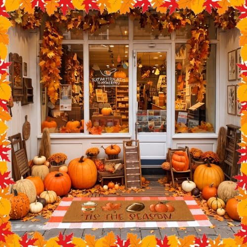 Moucuny 2 Pcs Large Fall Football Coir Doormat Outdoor, Non-Slip Backing - Image 4