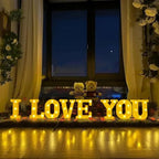 I Love You Light Up Letters with 1000 Rose Petals - Image 7