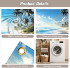 7 * 16FT Summer Garage Door Cover Decorations Sunset Palm Trees Garage Door Banner for Outdoor Indoor Summer Party Photography Backdrop (Summer Beach, 7 * 16 ft) - Image 3