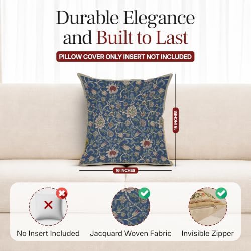 William Morris Fleur de Morris Royal Tapestry Throw Pillow Cover 16 x 16 in - Image 2
