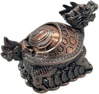 Briskfeel Feng Shui Dragon Turtle Multi Functional Metal Statue Wealth Prosperity Sculpture for Living Room Office Desk Feng Shui Art Best Housewarming Congratulatory GIF (D1 Bronze) - Image 5