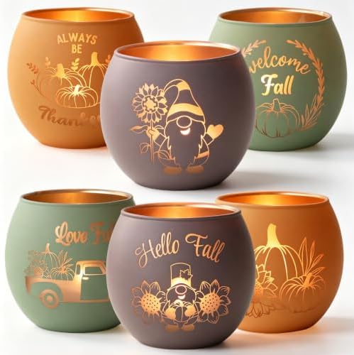 SHMILMH Candle Holders for Fall Table Decor Centerpiece Decorations 12 PCS by SHMILMH