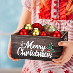 Namalu Christmas Hot Cocoa Bar Decor 11x8x5 in Wooden Storage Box, Wood - Image 6