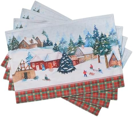 Maison d' Hermine Placemats Set of 4 Reusable 100% Cotton (13"x19") by MaisondHermine