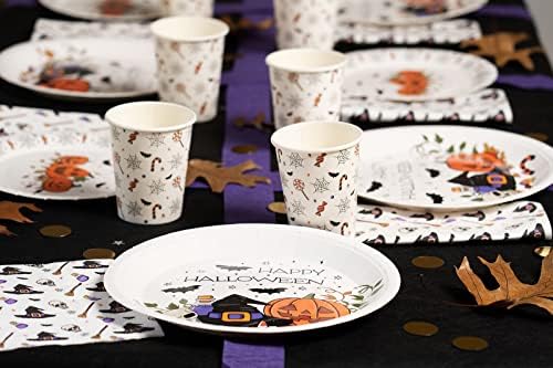 Halloween Fun Tableware Pack: Disposable Paper Plates, Napkins and Cups Set for 20 - Image 7
