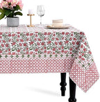 CPC Tablecloth 100% Cotton 70x118 Inch Indian Block Print Rectangle Table Cover, Table Cloth for Weddings, Spring/Summer, Barbeque - Red Garnet by COTTONPRINTCLUB