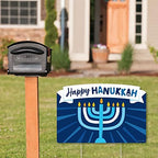 Big Dot of Happiness Hanukkah Menorah - Chanukah Holiday Party Yard Sign Lawn Decorations - Happy Hanukkah Party Yardy Sign - Image 2