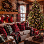 Hollowfly 24 Pcs 2.36 Inch Christmas Tartan Plaid Ball Ornaments Vintage Large Buffalo Plaid Balls Christmas Tree Hanging Ornament Rustic Ball Pendant Hanging Decor for Xmas Tree Party(Light Green) - Image 5
