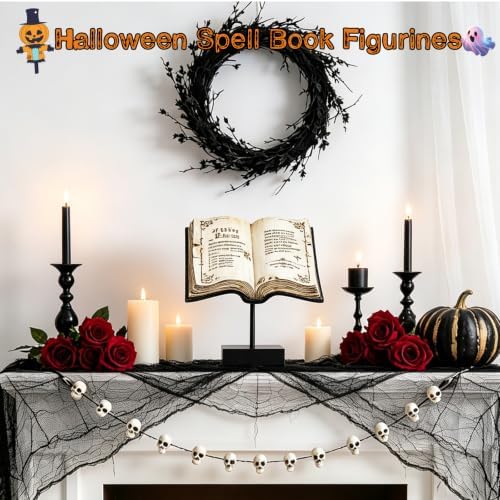 Halloween Indoor Resin Book Decorations Witch Antique Spellbook Centerpiece - Image 6