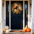 HipTree 24 Inch Fall Hydrangea Peony Wreath for Front Door - Image 4