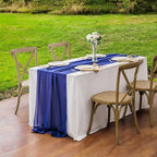 MDS Pack of 10 | Royal Blue | 14ft Chiffon Table Runner 29x170 Inches Long Romantic Rustic Sheer Gauze Runner for Wedding Bridal Shower Birthday Banquets Engagement Spring Easter Boho Decorations - Image 6
