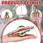 Soaoo 6 Pcs 6.3 in Red and Green Mercury Glass Finial Christmas Ornaments - Image 5