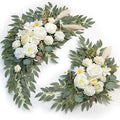 Artificial Wedding Arch Flowers Kit(Pack of 2) for Wedding Arch, Bridal Shower, Ceremony and Reception Backdrop Decoration (Cream & Champagne) by WEIERYUE