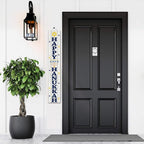 FemiaD Hanukkah Decorations Vertical Wooden Hanukkah Porch Sign Happy Hanukkah Porch Décor Standing Hanging Holiday Party Signs Wall Door Decorations Chanukah Wood Welcome Sign for Home 8x63inch - Image 6