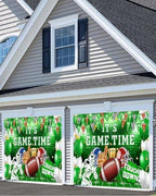 Football Garage Door Cover Banner Decorations, Game Day Football Field Themed Outdoor Single Car Garage Door Murals Buddy Decorations 8 X 7 Ft - Image 3