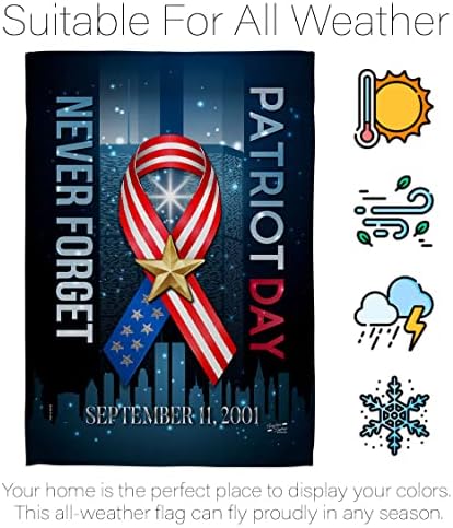 9/11 Never Forget Garden Flag Pole Set Bracket 25th Anniversary Patriot Day Decor 2001-2026 Memorial Gifts Commemorative Memorabilia House Poster Yard Decorations Garden Remembrance Tribute Tapestry - Image 6