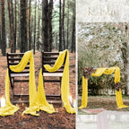 20 Pack Yellow Cheesecloth Table Runner 10Ft Boho Gauze Long Romantic Sheer Fabric for Wedding Party Bridal Shower - Image 6