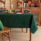 Softalker Christmas Jacquard Rectangle Tablecloth, 60 x 144 inch, Green by Softalker