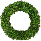 Boxwood Wreath X-Larger 22 inch Preserved Nature Boxwood Wreath Home Decor Stay Fresh for Years for Door Wall Window Party Décor Spring Summer Fresh Green Wreath by BOXWOODWORLD