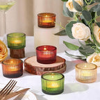 24 Pack Tealight Candle Holders, Multicolor Votive Tea Light Candle Holder - Image 3