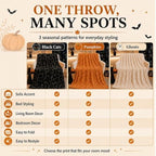 Halloween Throw Blanket Decorative Pattern for Sofa and Bedroom Fall Decor - Image 6