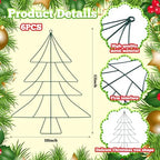 6 Pcs 13 Inch Christmas Wreath Christmas Tree Wire Wreath Frame - Image 4