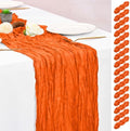 16 Pack Orange Table Runner 10FT Cheesecloth Table Runner Boho Gauze Table Runners Long Rustic Sheer Fabric Table Runners for Wedding Party Bridal Shower Farmhouse & Home Decor by Lumaycens