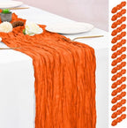 16 Pack Orange Table Runner 10FT Cheesecloth Table Runner Boho Gauze Table Runners Long Rustic Sheer Fabric Table Runners for Wedding Party Bridal Shower Farmhouse & Home Decor by Lumaycens