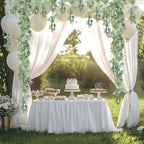 mizii 5 Packs 340" Artificial Vines Eucalyptus Garland Fake Vine with Silk Leaves Green Garland Faux Hanging Plants Greenery Decoration for Room Table Centerpieces Wedding Decor (Eucalyptus) - Image 6