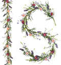 idyllic 6ft 2PCS Spring Pink Lavender Vine Garland Artificial Flower Decor for Front Door Mantel Table Stair Railing Window Porch Indoor Outdoor Home Decor by idyllic