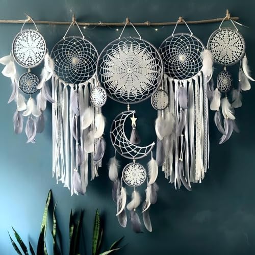 Set of 5 Boho Bedroom Dream Catchers for Adults Wall Bohemian Decor by Unknown