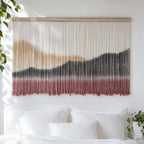 AKSWSHO Large Dip-Dye Macrame Wall Hanging Tapestry 59"x38" by Unknown