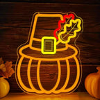 Pilgrim Hat Thanksgiving Neon Sign for Thanksgiving Hat LED Light up signs by Geeinar